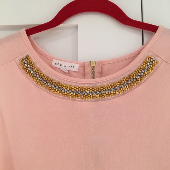 Peach and jewel embellished crop tank - Picture 2 of 6
